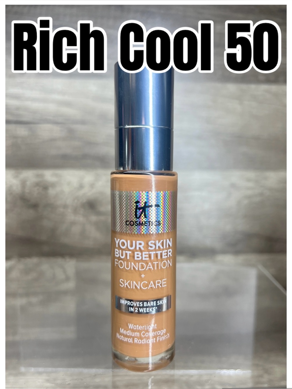 IT Cosmetics Your Skin But Better Foundation + Skincare Rich Cool 50